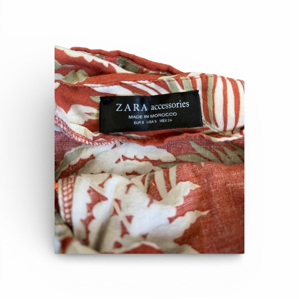 Zara Orange and Green Wrap Floral Skirt XS - Picture 3 of 6